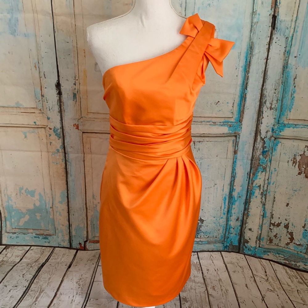 David’s bridal one shoulder dress